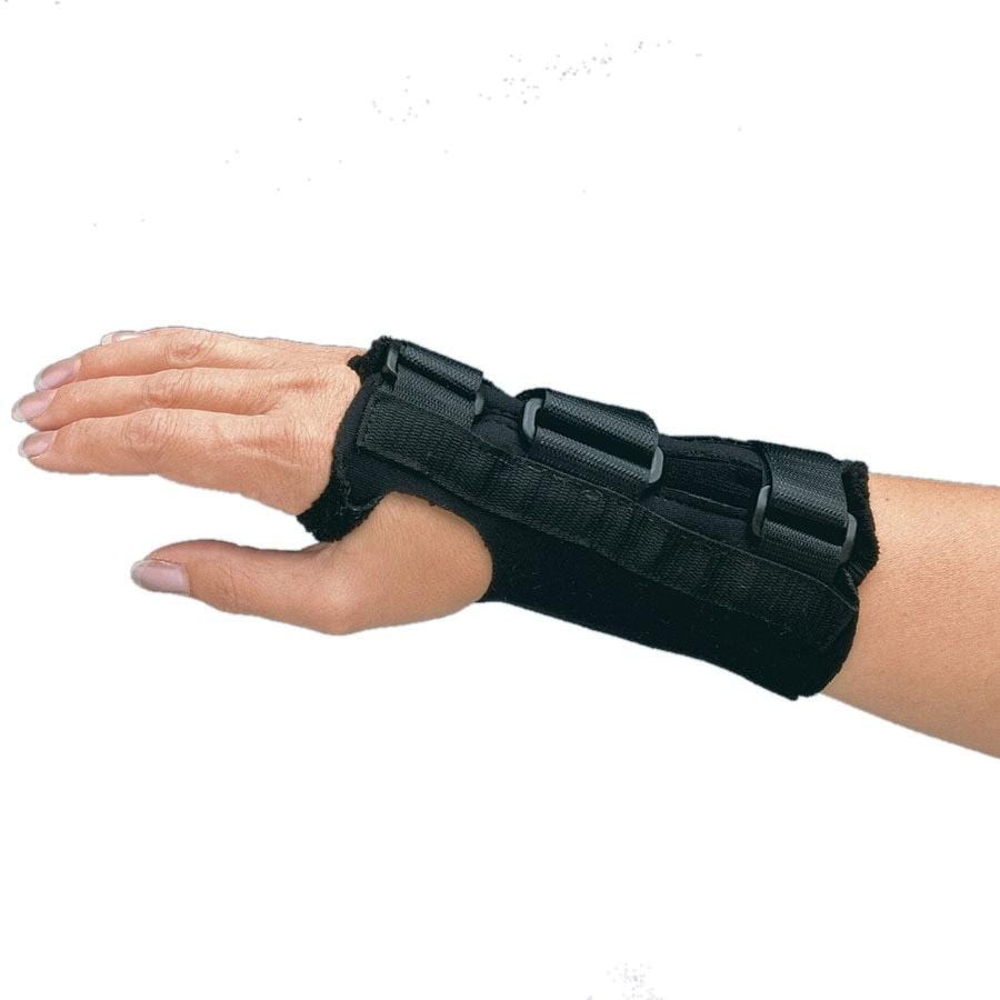 COMFORT COOL D-RING REGULAR LENGTH WRIST SPLINT WITH ALUMINIUM VOLAR SUPPORT LATEX FREE