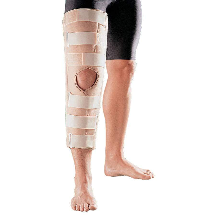 KNEE IMMOBILIZER 20" WITH FOAM PADDING AND ALUMINIUM POSTERIOR STAYS